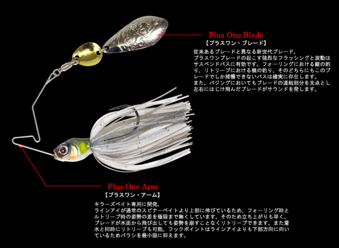 ガンクラフト キラーズベイト ミニ II スピナーベイト 3/8 oz
